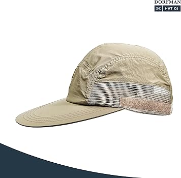 Dorfman Hat Co. Men's Supplex Cap with Mesh (Khaki, One Size) at